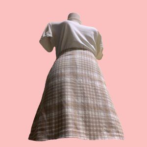 Wilfred Beige Soft Plaid Skirt💕